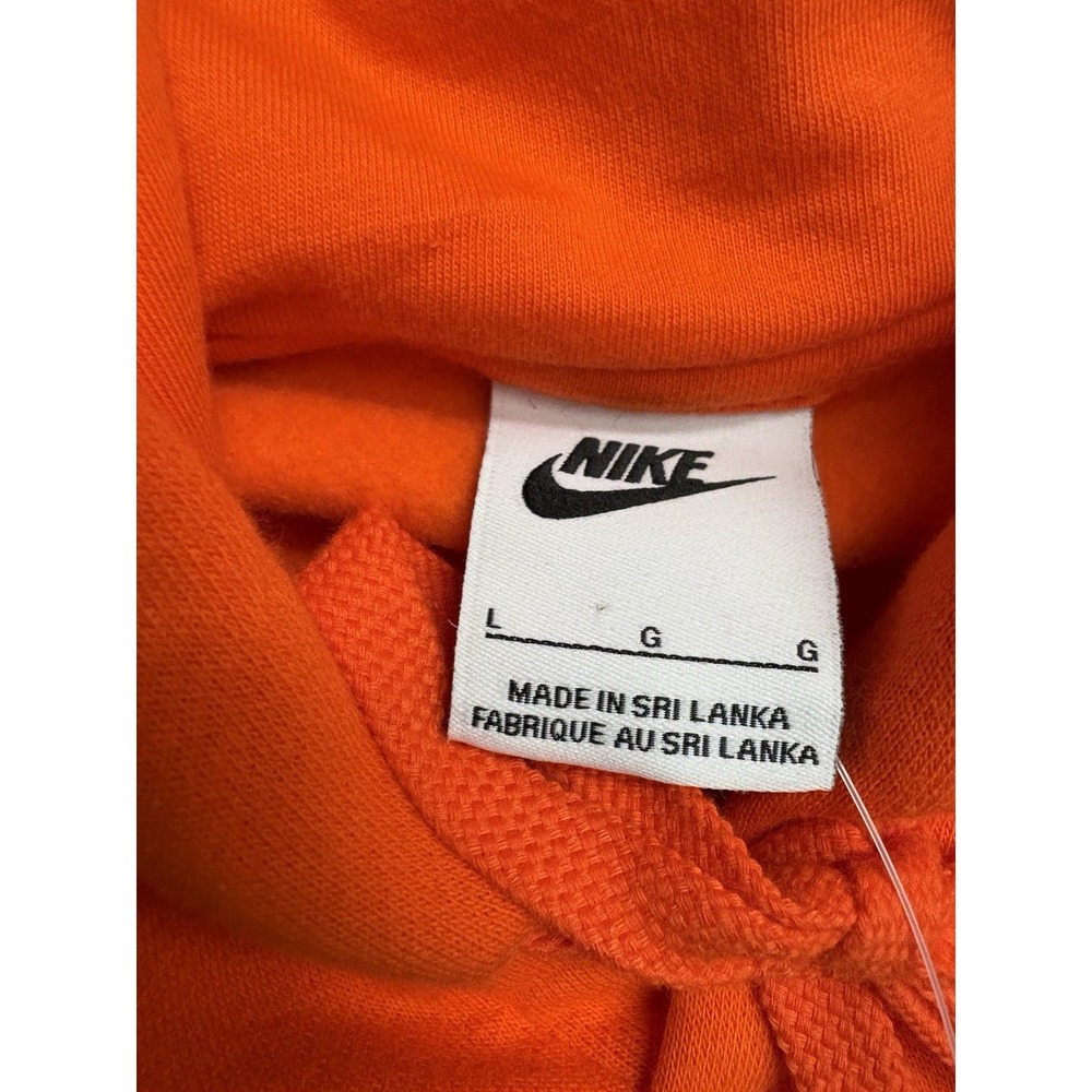 NEW Nike Club Fleece Pullover Hoodie Men's Size Large Orange Hoodie BV2654-819 - Picture 3 of 9